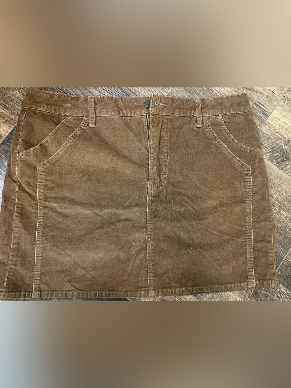 Time and Tru Brown Corduroy Mini Skirt